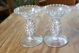 Imperial Candlewick Candlesticks 3 Open Arch Stem