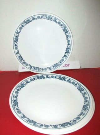 Corelle Corning Old Towne Blue 8 1/2 " Luncheon Plates (set Of 5)