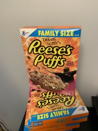 Limited Travis Scott X Reeses Puffs Cereal - Family Sized.  3 Boxes