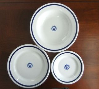 The Hill School Pottstown Pa Dining Hall Dinnerware Soup,  Lunch And Bread Plates