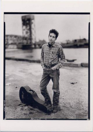 Bob Dylan•132nd St & East River,  Nyc 1963•photo Richard Avedon Postcard