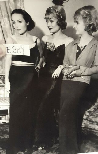 Joan Bennett Of Dark Shadows With Constance Bennett & Dolores Del Rio 8x10 1934