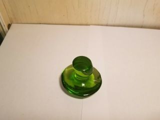 VINTAE VIKING GLASS AVOCADO GREEN MUSHROOM - SMALL 2