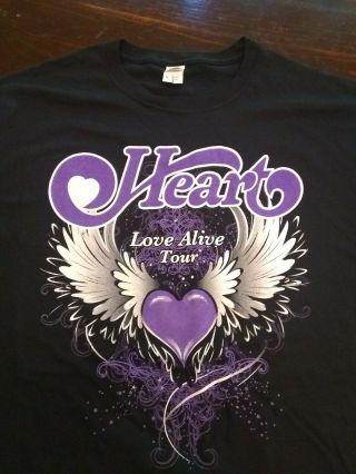Heart Ann Wilson Joan Jett 2019 Xl Concert Tour Shirt Love Alive Soft Purple
