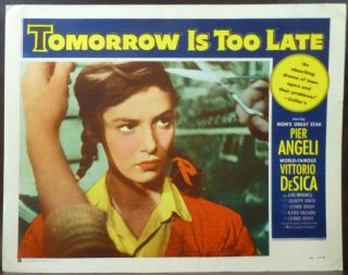 Pier Angeli 1953 Lobby Card Tomorrow Is Too Late Vittorio Desica