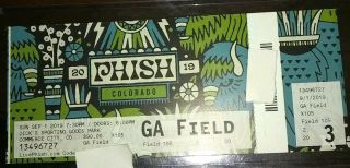 Phish Ticket Stub Ptbm 9/1/19 Dick 