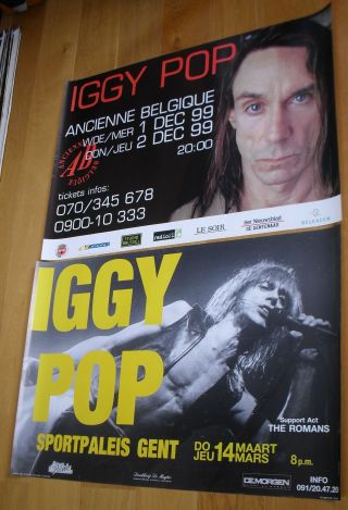 Iggy Pop 2 Concert Posters 