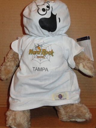 Hard Rock Hotel Tampa 2004 Halloween Teddy Bear W/ Ghost Mask Plush 2/144