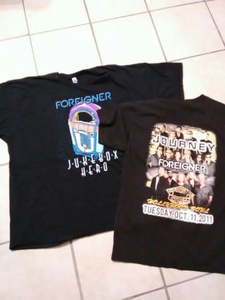Journey 2011 Hollywood Bowl L T Shirt.  Night Ranger.  Foreigner 3xl T Shirt 2011