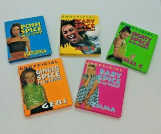 Spice Girls In My Pocket Set Of 5 Mini Books Sporty Scary Ginger Posh Baby