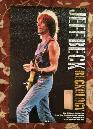 Jeff Beck Beckology Rare Promotional Poster From 1991