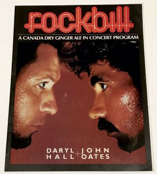 Daryl Hall John Oates 1983 Rockbill Concert Poster Canada Dry Ginger Ale H2o