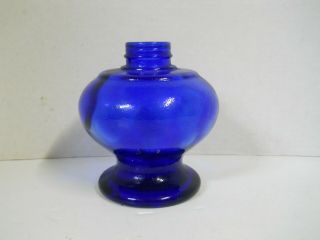 Rare Cobalt Blue Glass Jar Vase Bottle Oil Lamp Window Decor Difusser Collector