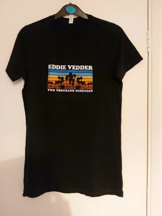 Eddie Vedder Pearl Jam 2019 Tour T - Shirt Ladies Xl Goth/rock