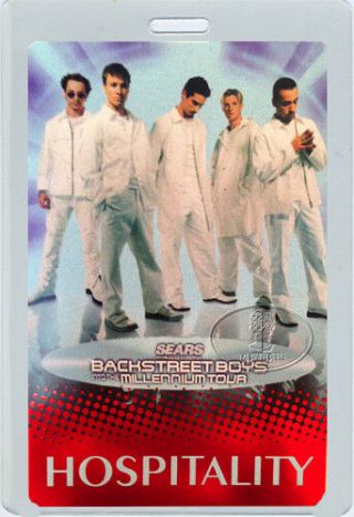 Backstreet Boys 1999 - 00 Laminated Backstage Pass Hospitality
