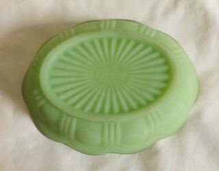 Vintage Fenton Lime Green Satin Glass Hen on Nest Covered Dish Signed 7