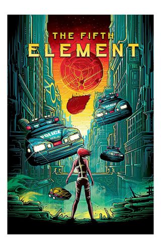 The Fifth Element Movie Poster 11x17 In / 28x43 Cm Bruce Willis Milla Jovovich