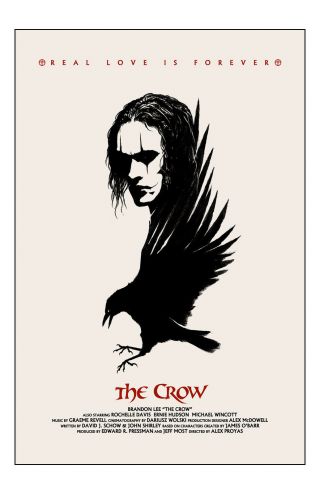 The Crow Movie Poster 11x17 In / 28x43 Cm Brandon Lee Rachelle Davis
