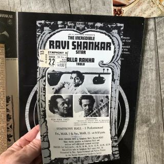 3 RAVI SHANKAR GEORGE HARRISON Tour Books & Ticket Stubs 60’s 3