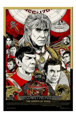 Star Trek The Wrath Of Khan Movie Poster 11x17 In / 28x43 Cm Nimoy Shatner Mondo
