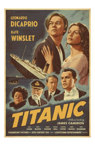 Titanic Movie Poster Photo 11x17 In / 28x43 Cm Lenardo Decaprio Kate Winslet