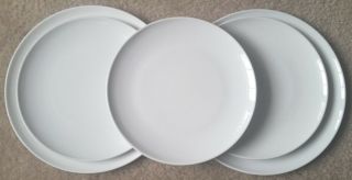 Centura White Coupe By Corning 3 Salad Luncheon Plates 2 Dinner Plates