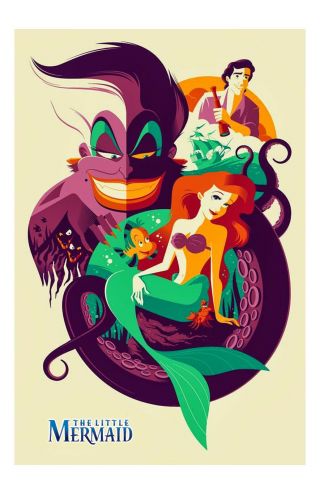 The Little Mermaid Movie Poster 11x17in / 28x43cm Jodi Benson Pat Carroll