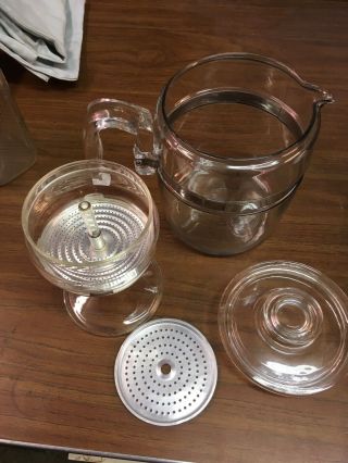 Vintage Pyrex Flameware Glass Stovetop 9 Cup COFFEE POT PERCOLATOR 7759 - C 2