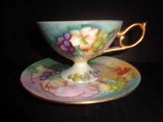 Rosenthal Selb - Bavaria Porcelain Hand Painted Tea Cup & Saucer Donatello Gibbins