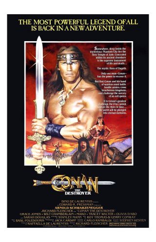 Conan The Destroyer Movie Poster 11x17 In / 28x43 Cm Arnold Schwarzenegger