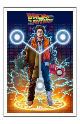Back To The Future Movie Poster 11x17in/28x43cm Michael J Fox Christopher Lloyd