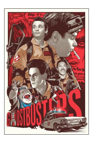 Ghostbusters Movie Poster 11x17 In / 28x43 Cm Bill Murray Dan Aykroyd 1