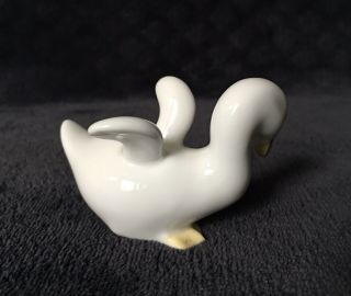 Rare Vintage MCM Noritake Nippon Toki Bone China Baby Goose Figurine 4