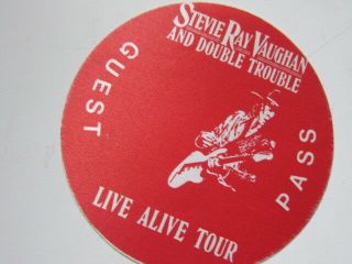 Stevie Ray Vaughan Live Alive Guest Circular Backstage Pass