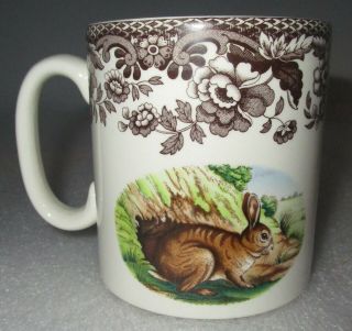 Spode Woodland Brown Rabbit Mug Made In England 3.  25 "