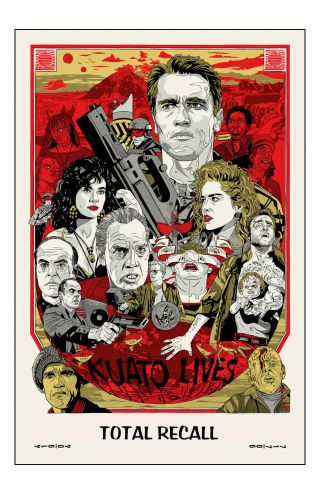 Total Recall Movie Poster 11x17in / 28x43cm Arnold Schwarzenegger Sharon Stone