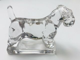 Vintage Heisey By Imperial Clear Glass Scottie Dog Paperweight Old