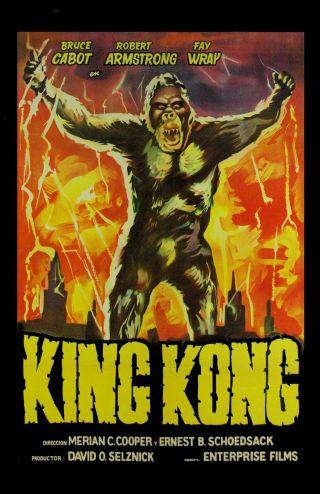 King Kong 1953 Movie Poster 11x17 In / 28x43 Cm Fay Wray Robert Armstrong 1
