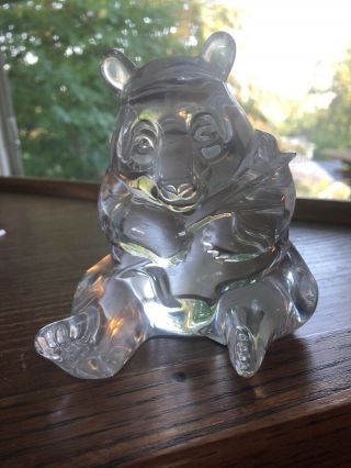 Waterford Crystal Panda With Stickers 4.  5”