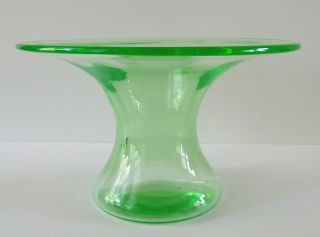 Cambridge Depression Green Glass Sweet Pea Vase Vintage