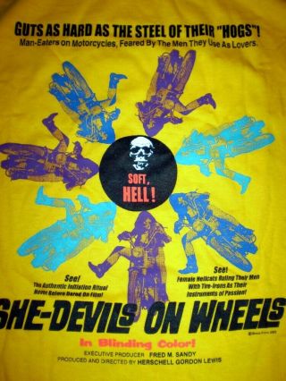 ☆ She Devils On Wheels ☆ Xl Shirt - Never Worn ☆ Girl Bikers ☆ H G Lewis ☆