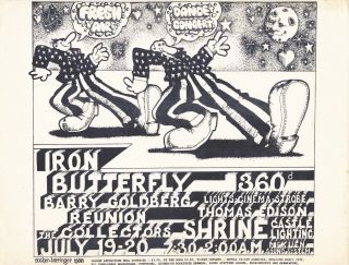 Iron Butterfly 1968 " Keep On Truckin  1968 Shrine Los Angeles Handbill