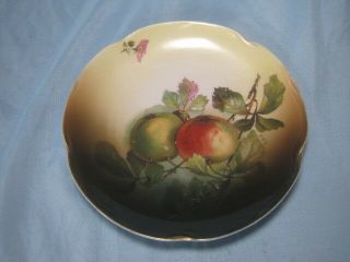 J&c " Louise " Bavaria Hand Painted 9 " Display Plate By A.  Kach,  Fruit