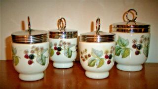 Royal Worcester King Size Egg Coddlers 3 1/8 Tall And 3 Regular Size.