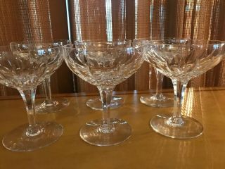 Stuart Crystal Claridge Clear - Set Of 6 Champagne Tall Sherbet Glasses 4 5/8 "