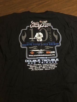 Rare 10th Annual Stevie Ray Vaughan Memorial Ride & Concert T Shirt Size L