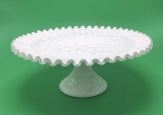 Fenton Silvercrest Glass Cake Plate