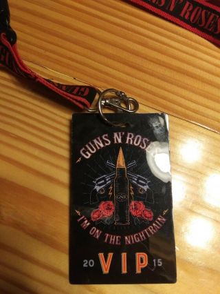 Guns N Roses 2015 Night Train Backstage Pass Laminate Very Rare Vip