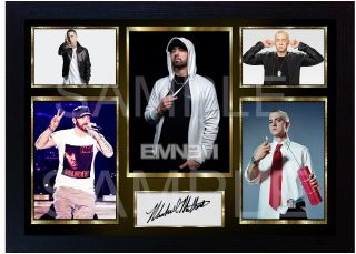 Eminem Framed Signed Photo Pre - Print Poster Perfect Gift 2