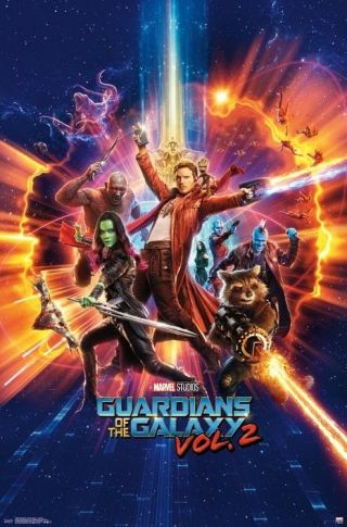 Guardians Of The Galaxy Vol 2 One Sheet Cast 22x34 Movie Poster New/rolled